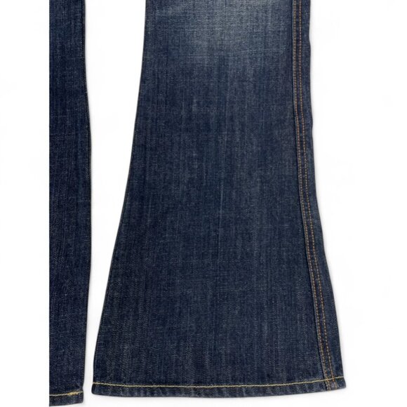 7 For All Mankind Flare Size 29 USA Made Denim Jeans 30 x 32 NEW Dead Stock VTG - Picture 11 of 15